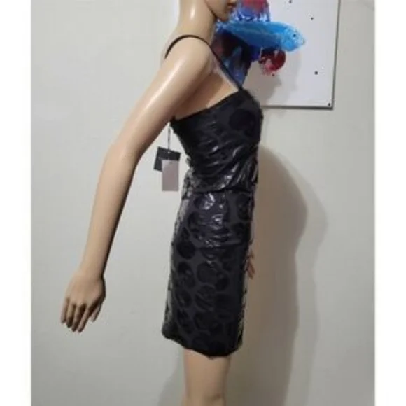 🆕️Iron Fist Skullz Club Mini Bodycon Dress Women's M Black S - Picture 3 of 8